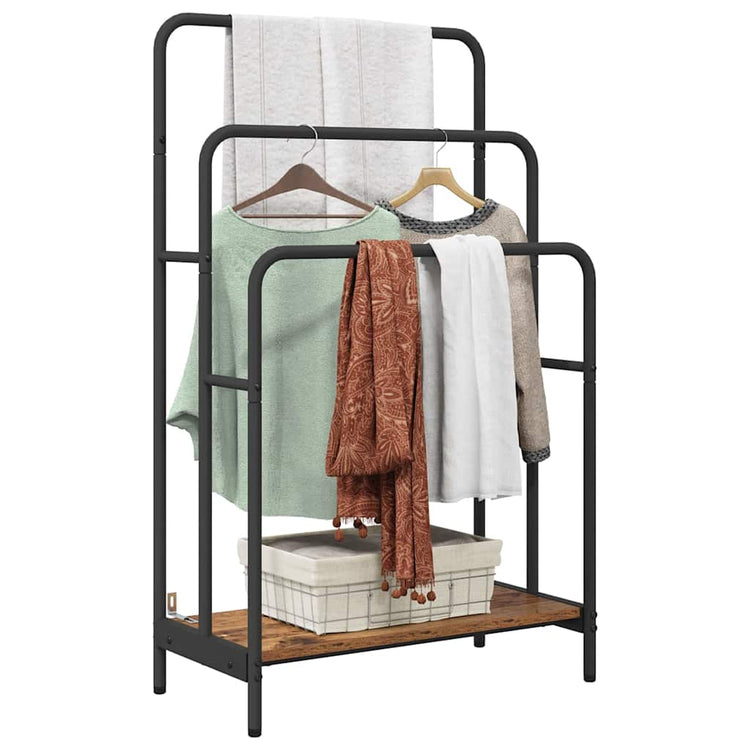 Vidaxx Kleiderständer mit Ablage Altholz 60 x 30 x 100,5 cm Holzwerkstoff
