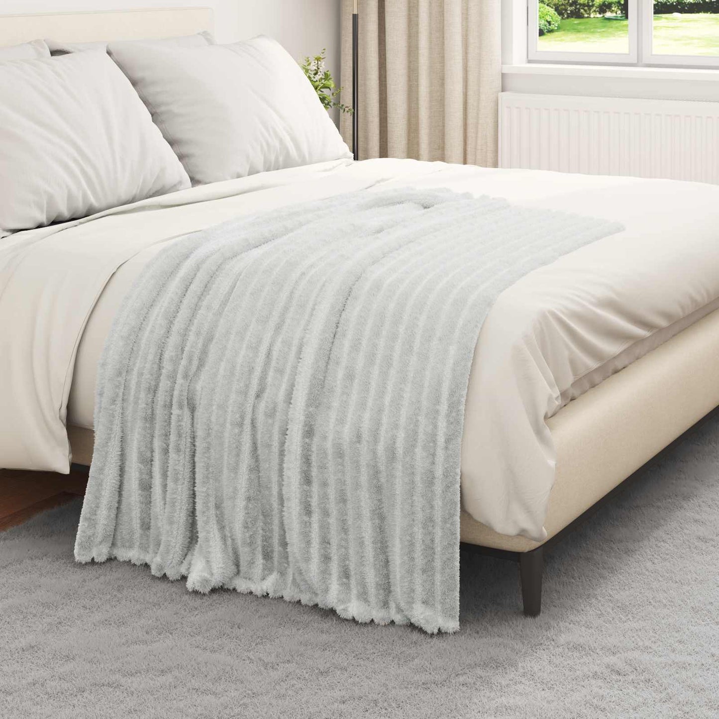 Vidaxl-Teppiche 6 Stück grau 150 x 130 cm Fleece