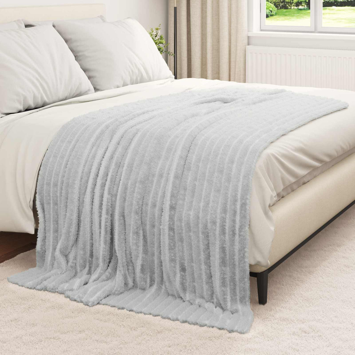 VidaXL Teppiche 6 Stück grau 200 x 150 cm Fleece