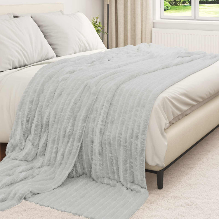 VidaXL Teppiche 6 Stück grau 270 x 240 cm Fleece