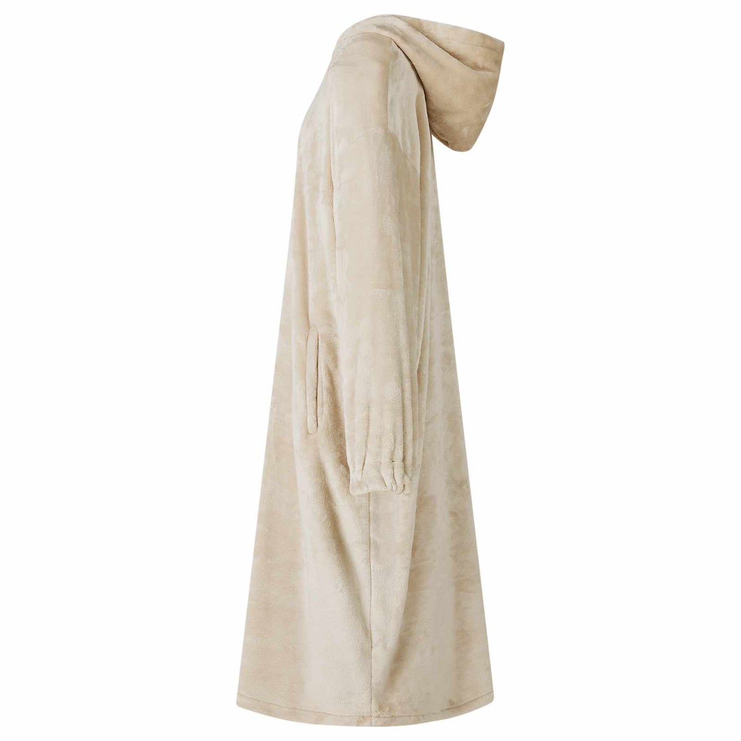 Vidaxl Decke Hoodie beige mit Flanell