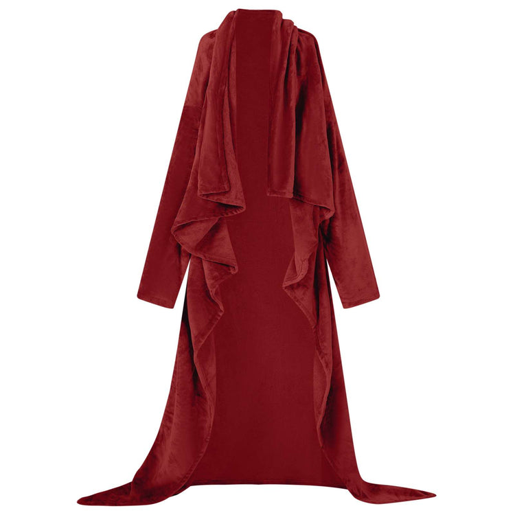 VidaXL Decke Kapuzenpullover Burgunderrot aus Flanell