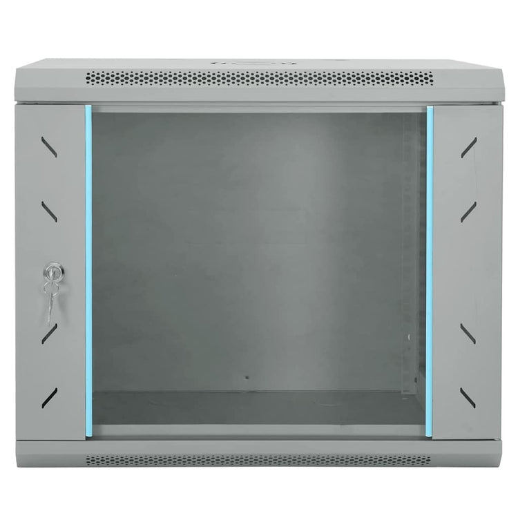 Vidaxxl Netzwerkschrank mit Stauraum grau 60 x 45 x 50 cm Stahl