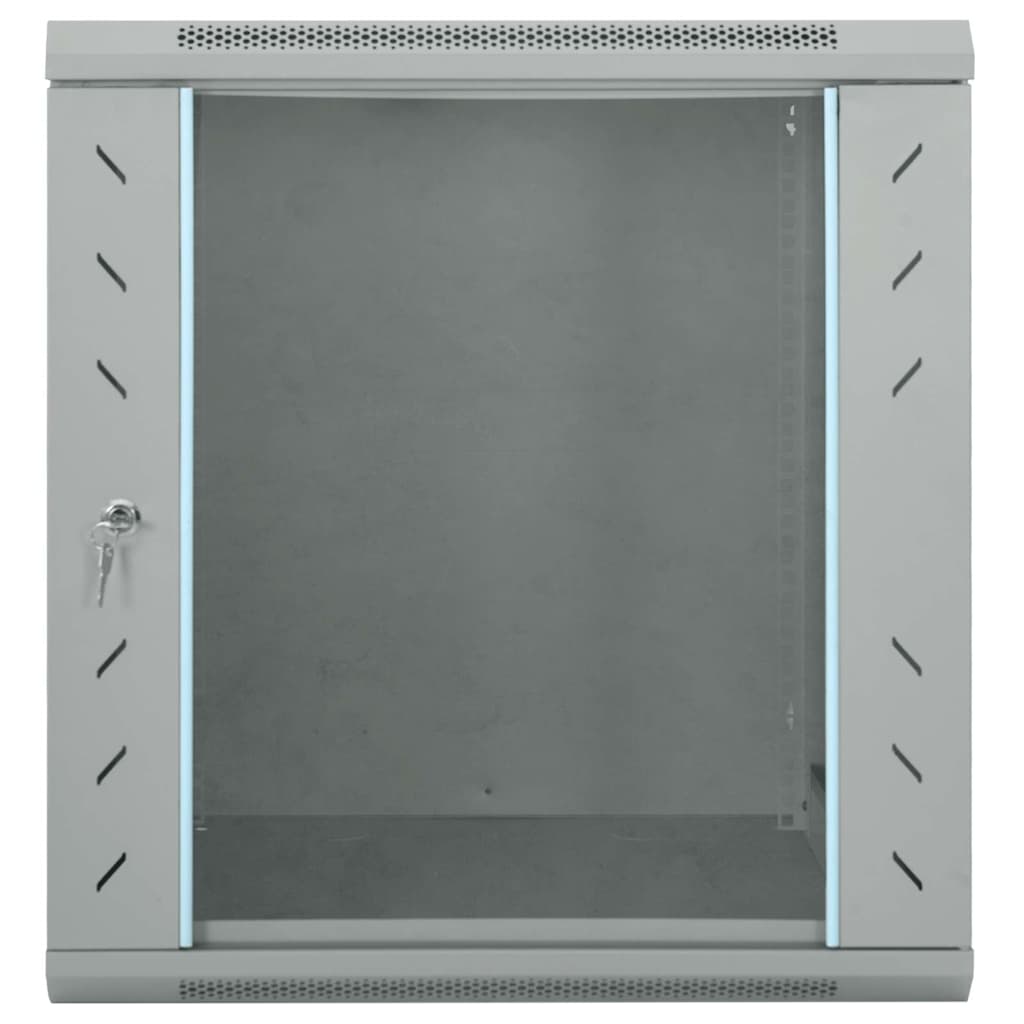 Vidaxxl Netzwerkschrank mit Stauraum, grau, 60 x 45 x 65 cm, Stahl