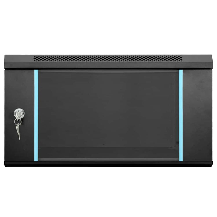 Vidaxxl Netzwerkschrank mit Stauraum schwarz 53 x 60 x 30 cm Stahl