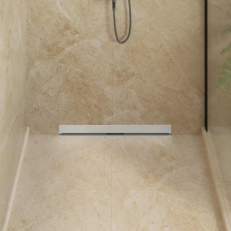 Vidaxxl wandmontierter Duschablauf Silber 70 cm Edelstahl 304