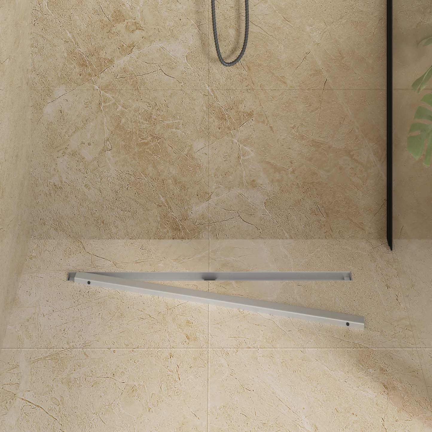 VidaXL 360° Duschrinne mit schlankem Modell Silber 80 cm