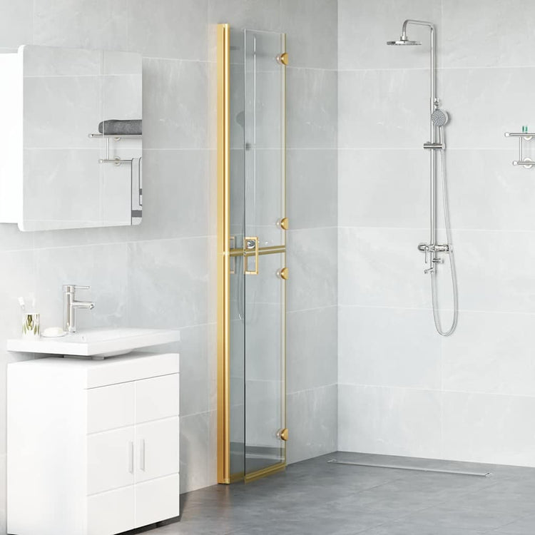Vidaxx begehbare Duschwand Gold 90 x 6,5 x 190 cm