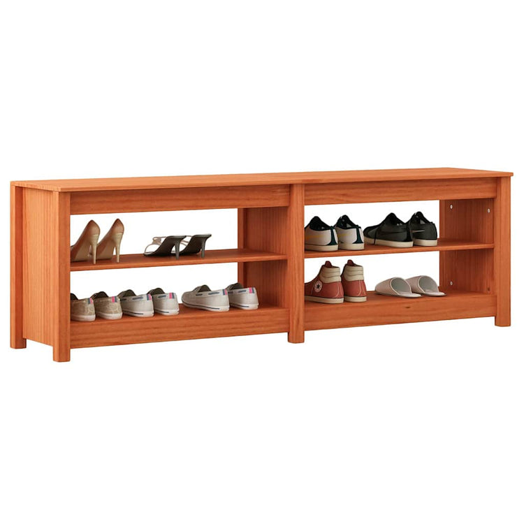Vidaxl Schuhbank mit Regal mit Stauraum war braun 160 x 36,5 x 50 cm