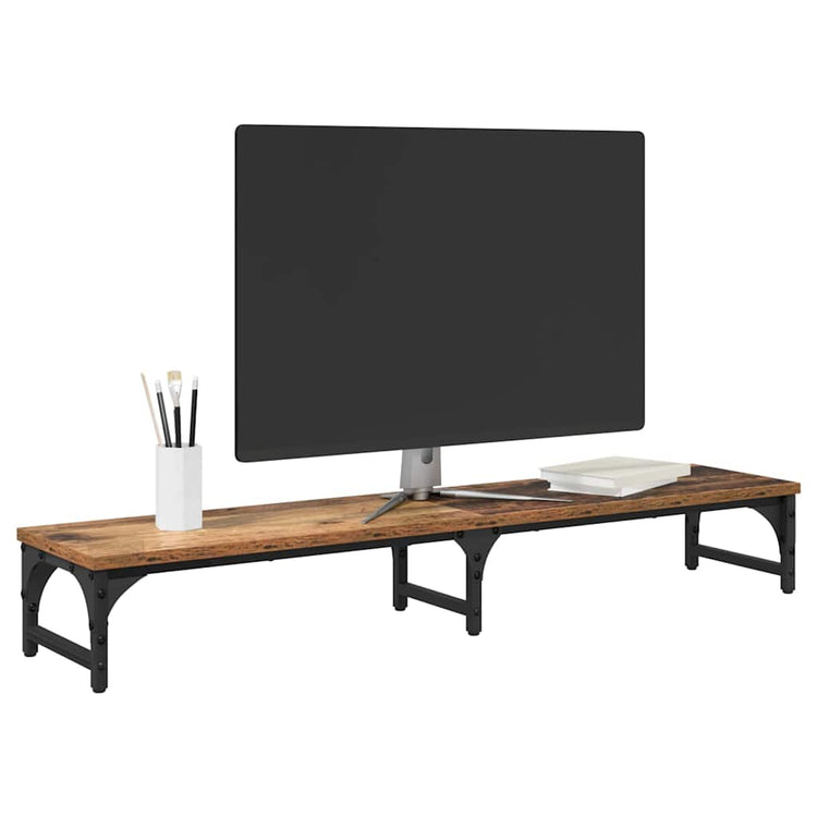 Vidaxxl Monitorständer Altholz 105 x 23 x 15,5 cm verarbeitetes Holz