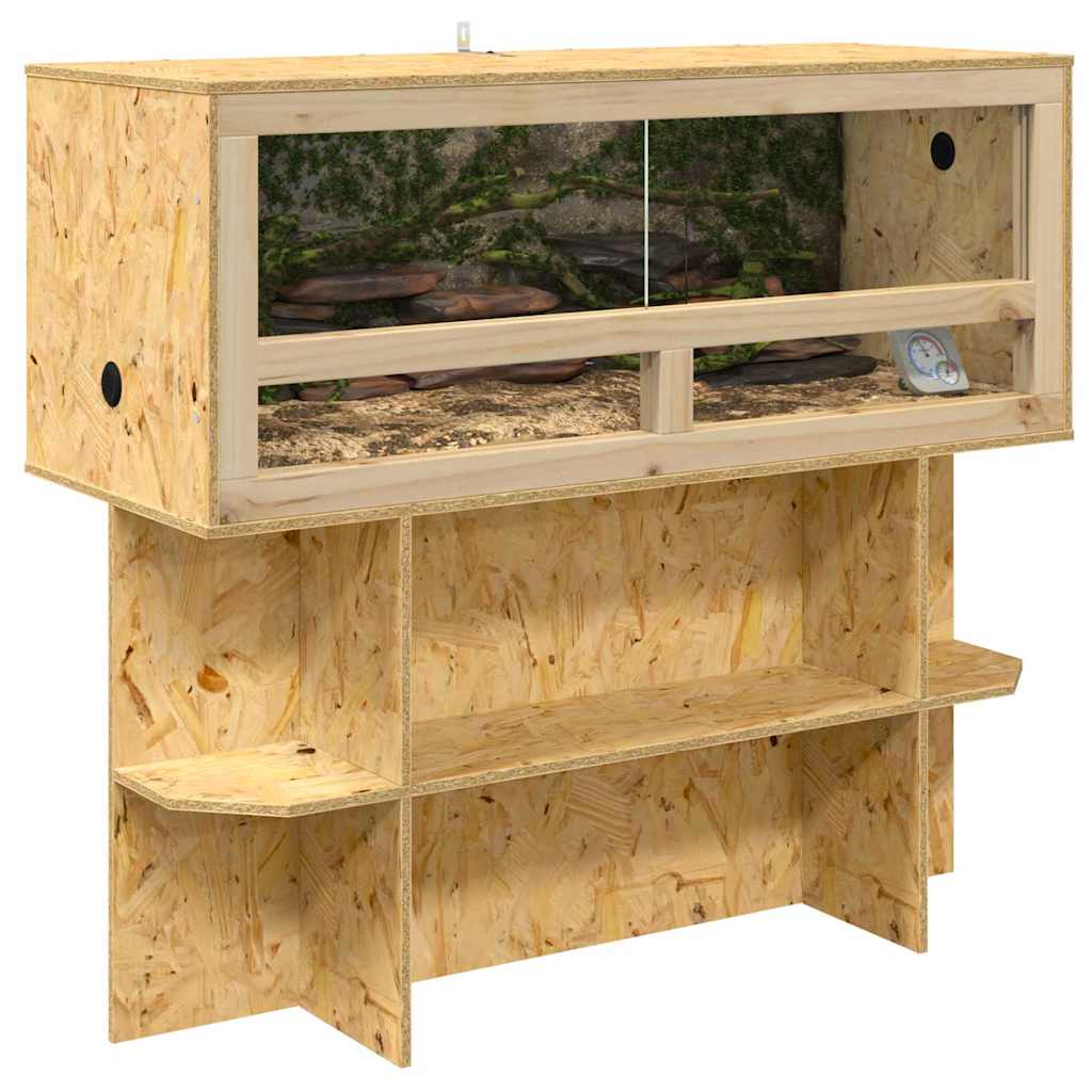 Vidaxl Terrariensockel mit Regal braun 100 x 40 x 50 cm OSB