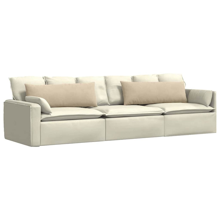 VidaXL Sofakissen 2 Stück Creme 120 x 40 cm Stoff