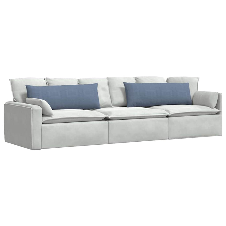 VidaXL Sofakissen 2 Stück blau 120 x 40 cm Cordstoff