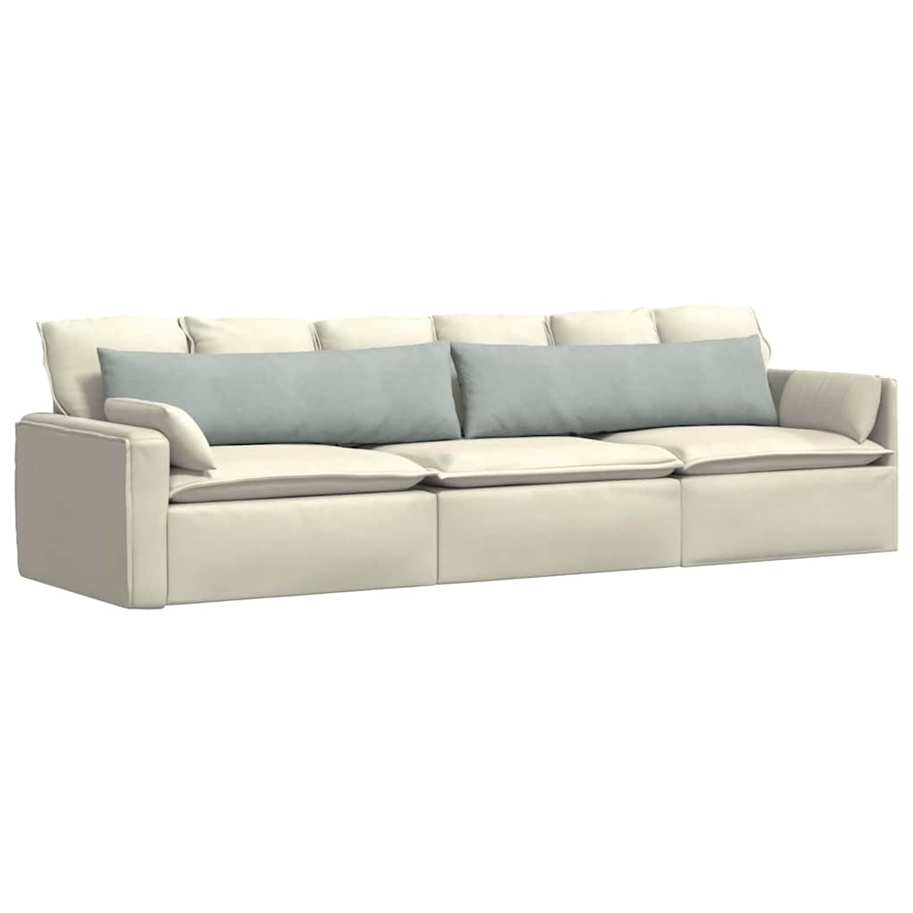 VidaXL Sofakissen 2 Stück hellgrau 145 x 40 cm Cordstoff