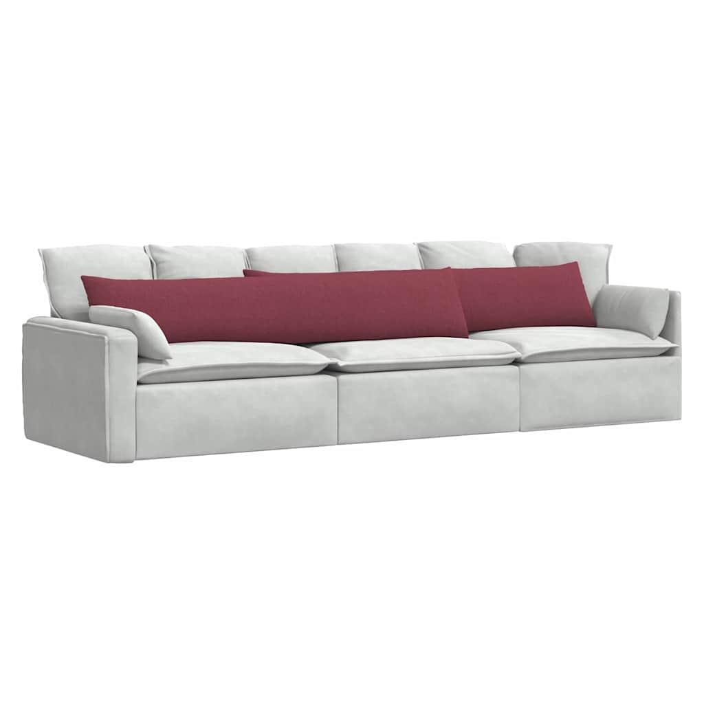 VidaXL Sofakissen 2 Stk. Weinrot 200 x 40 cm Stoff