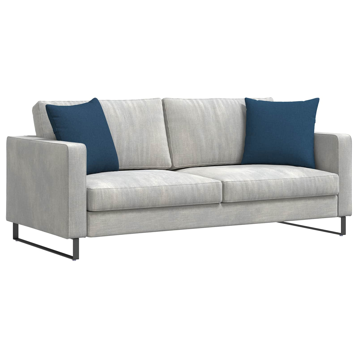 VidaXL Sofakissen 2 Stück blau 45 x 45 cm Stoff
