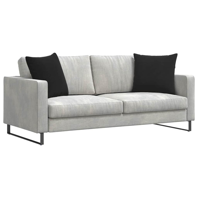 VidaXL Sofakissen 2 Stück Schwarz 50 x 50 cm Cordstoff