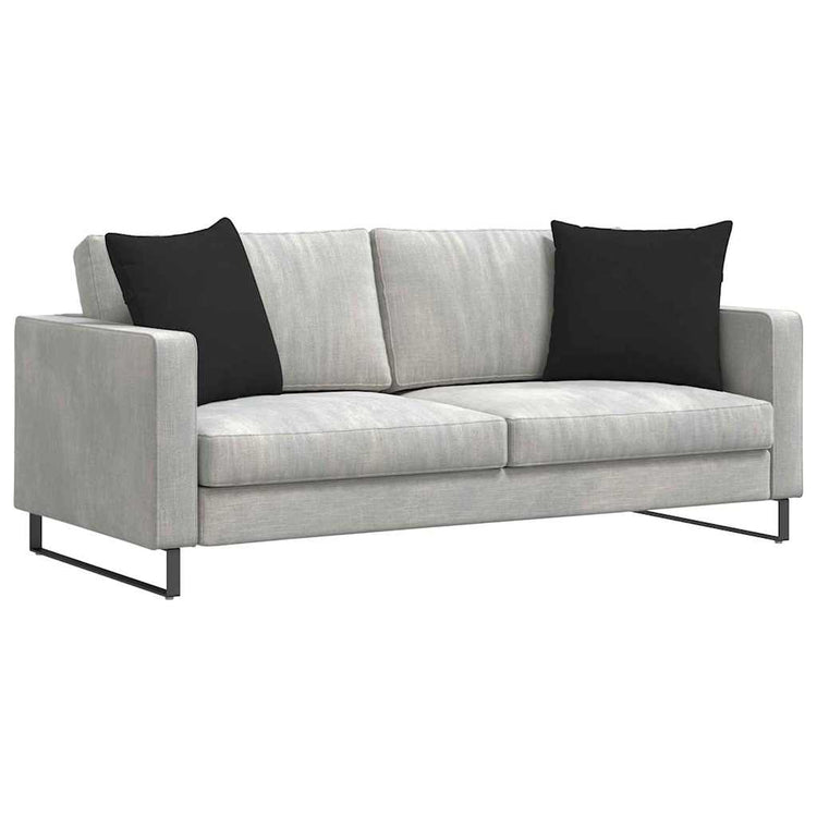 VidaXL Sofakissen 2 Stück Schwarz 50 x 50 cm Stoff