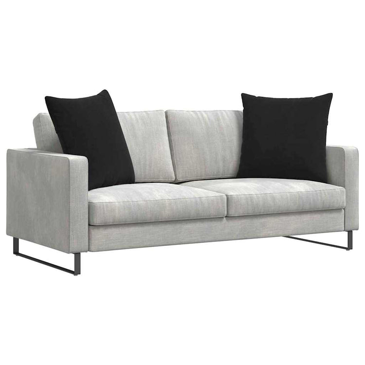 VidaXL Sofakissen 2 Stück Schwarz 80 x 80 cm Cordstoff