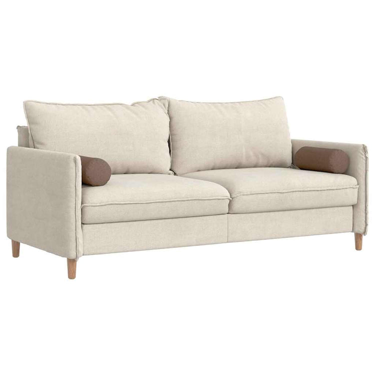 VidaXL Nackenkissen 2 Stück braun ø 15 x 40 cm Stoff