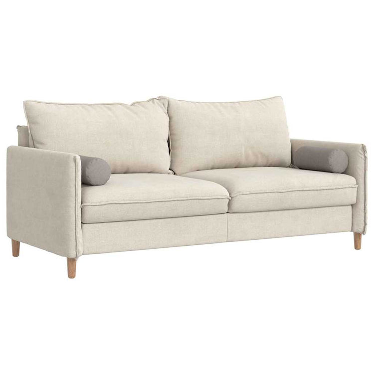 VidaXL Nackenkissen 2 Stück Taupe ø 15 x 40 cm Stoff