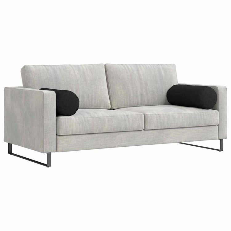 VidaXL Nackenkissen 2 Stück schwarz ø 25 x 70 cm Stoff