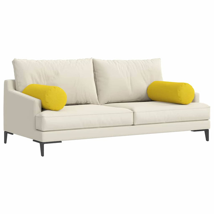 VidaXL Nackenkissen 2 Stück hellgelb ø 25 x 70 cm Stoff