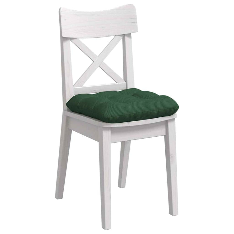 VidaXL Sitzkissen 4 Stück dunkelgrün 40 x 40 cm Baumwollstoff