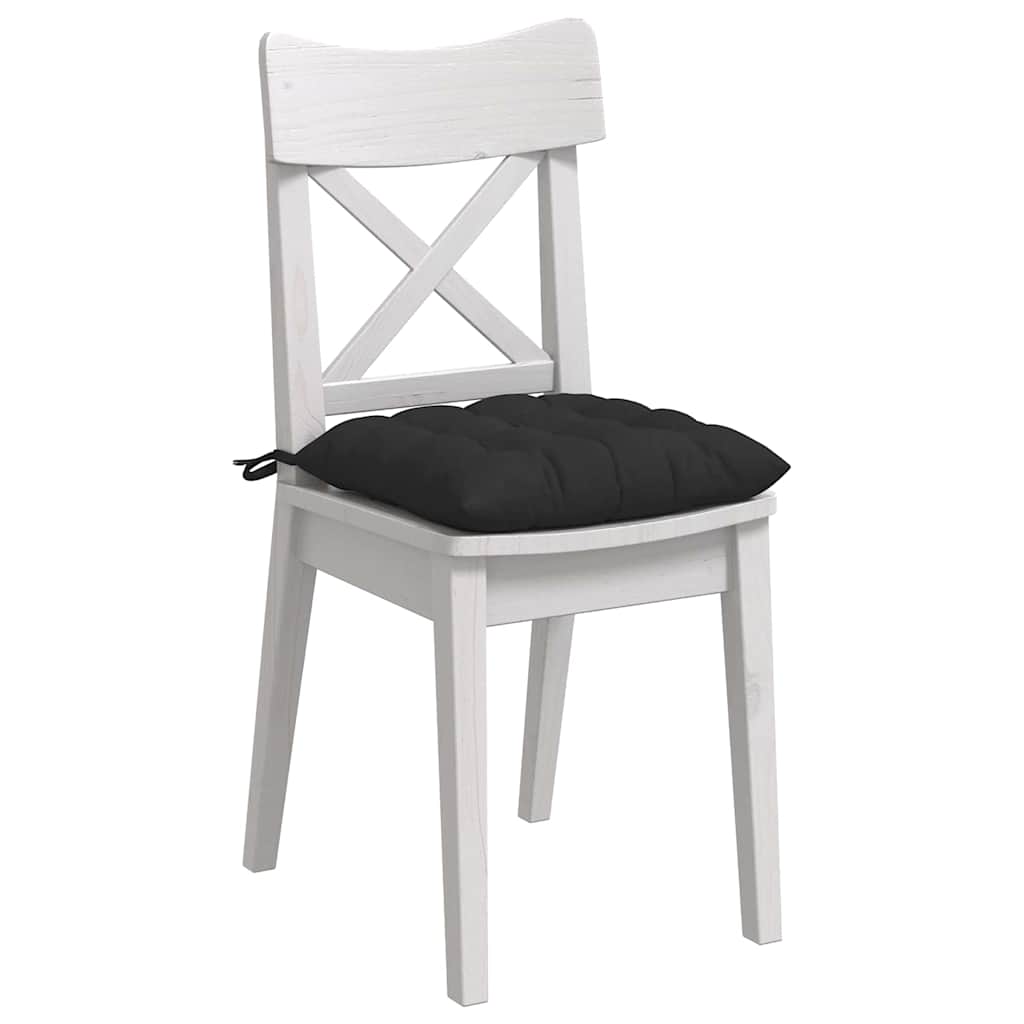 Vidaxx Sitzkissen 4 Stück schwarz 40 x 40 x 6 cm Mikrofaser