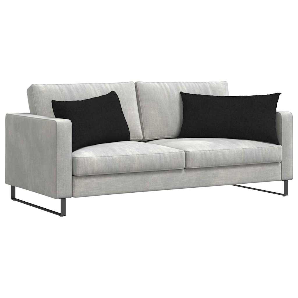 VidaXL Sofakissen 2 Stück schwarz 80 x 40 cm Stoff