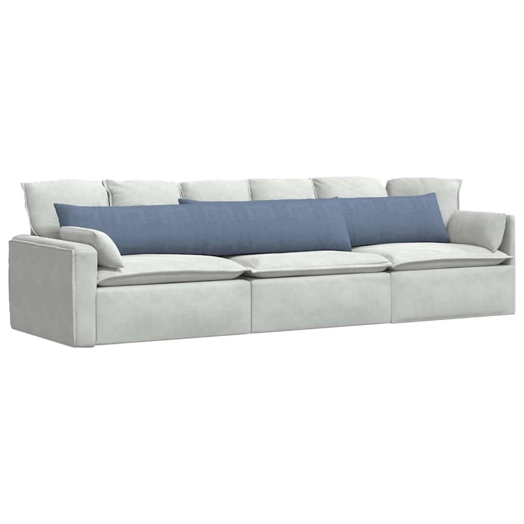 VidaXL Sofakissen 2 Stück blau 200 x 40 cm Cordstoff