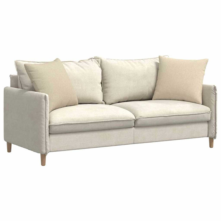VidaXL Sofakissen 2 Stück Creme 50 x 50 cm Stoff