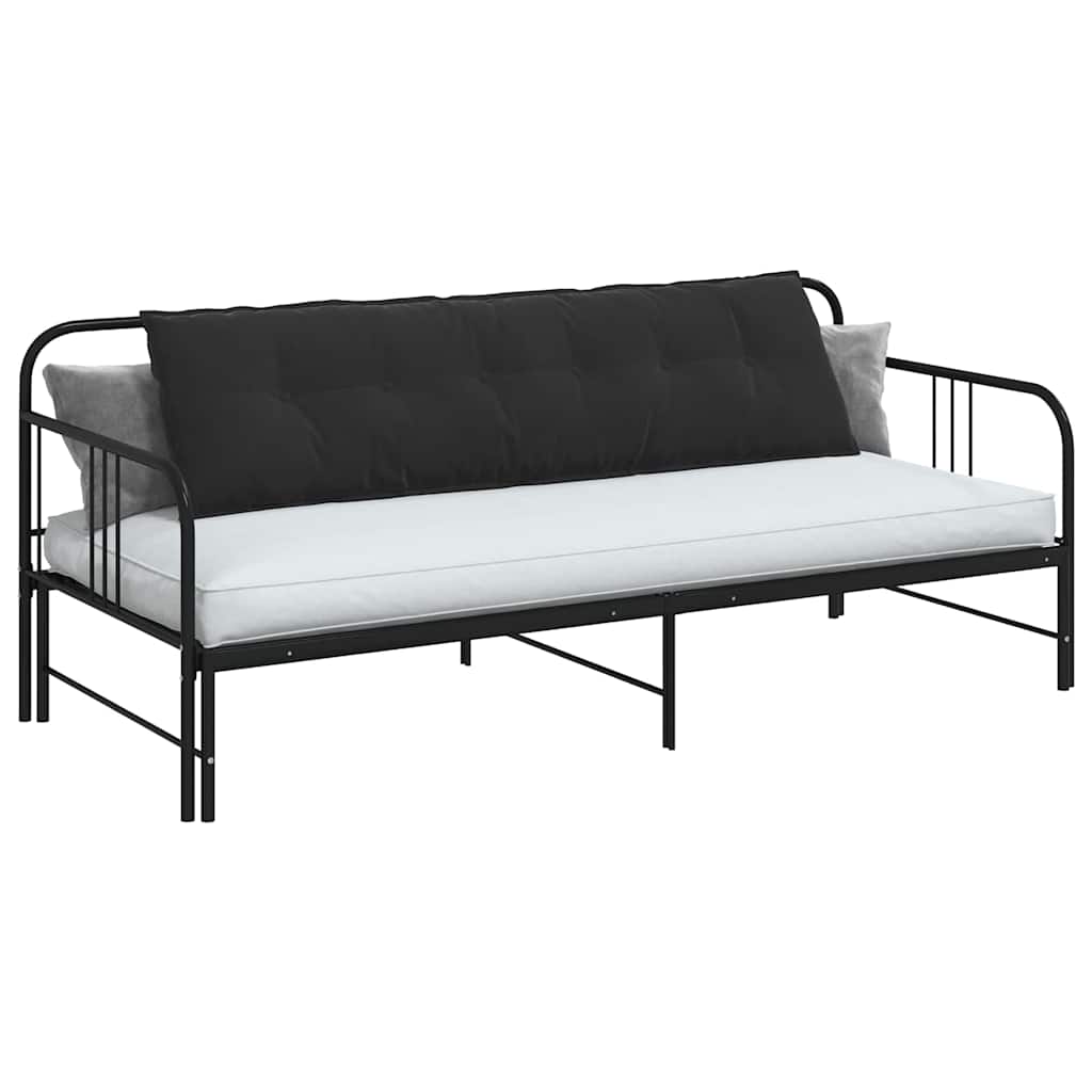 Vidaxx Rückenkissen schwarz 180 x 50 cm Cordstoff