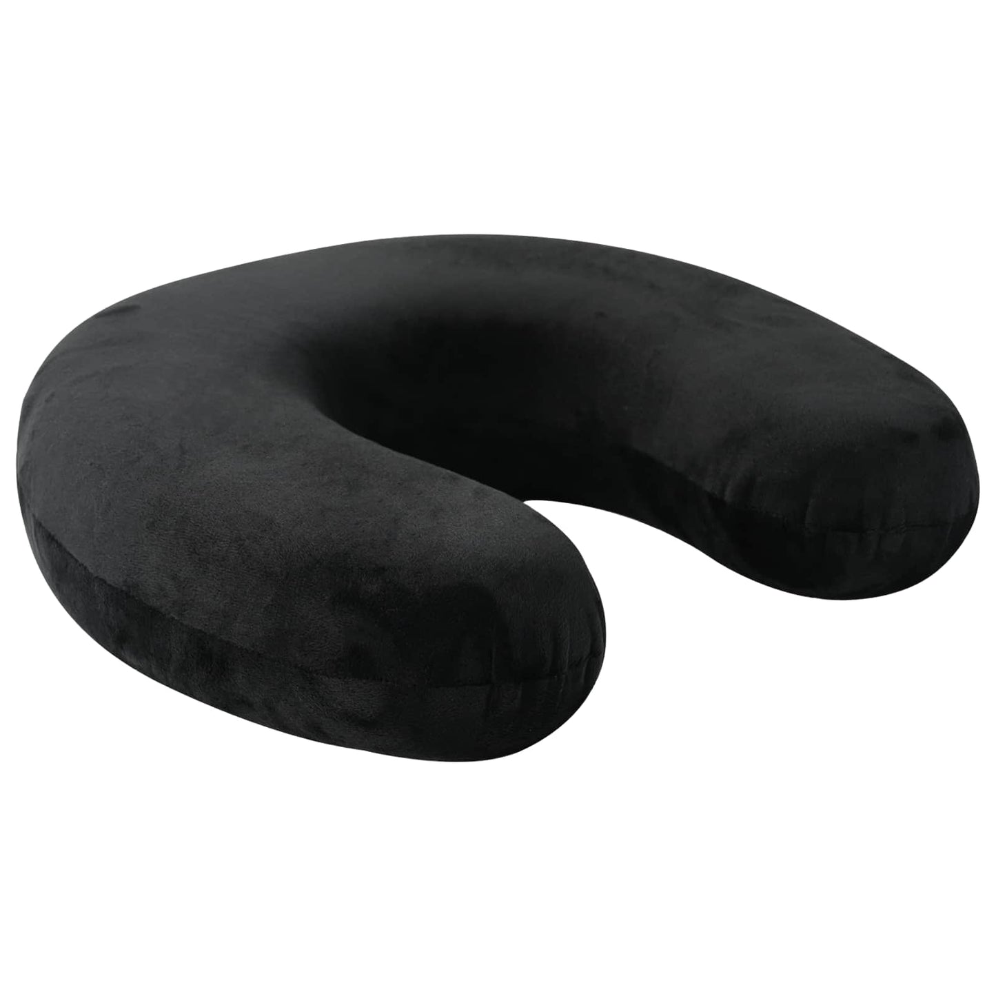 Vidaxx Reisekissen für den Nacken mit Kissen schwarz 27 x 27 x 8 cm Samt