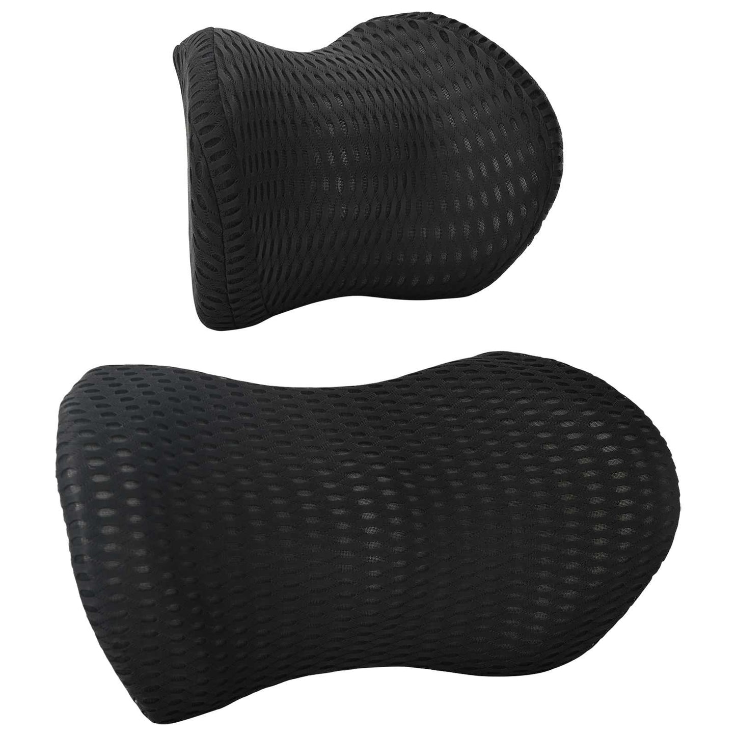VidaXL Kissenset mit verstellbarem Kissen, 2 Stück, schwarzes 4D-Netz