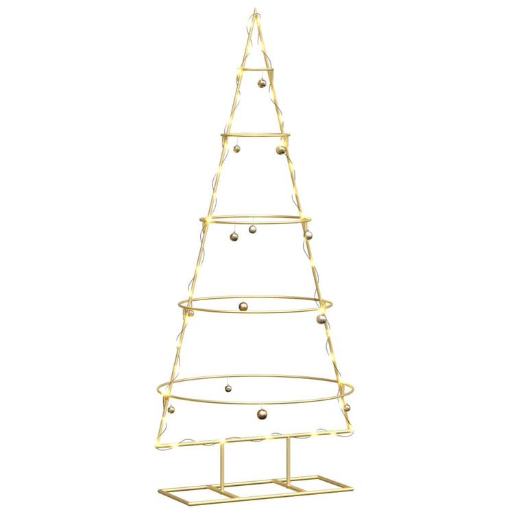 Vidaxx Metall Weihnachtsbaum Gold 124,5 cm pulverbeschichteter Stahl
