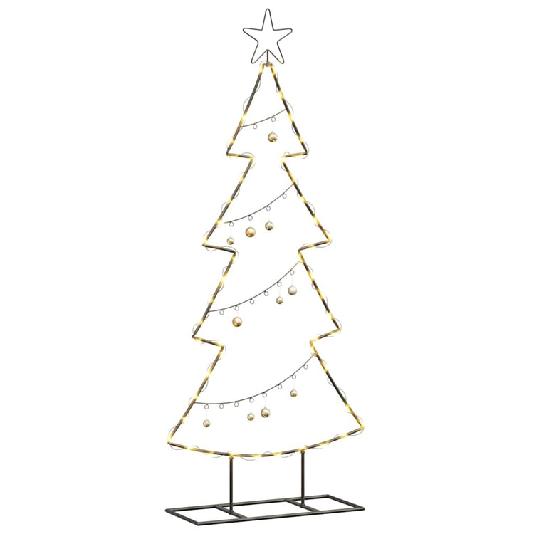 VidaXL-Metall-Weihnachtsbaum mit standardmäßigem schwarzem 125-cm-Stahl