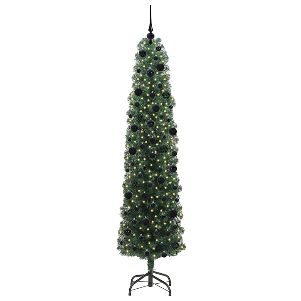 Vidaxx künstlicher Weihnachtsbaum grün 240 cm PVC und Stahl und Kunststoff