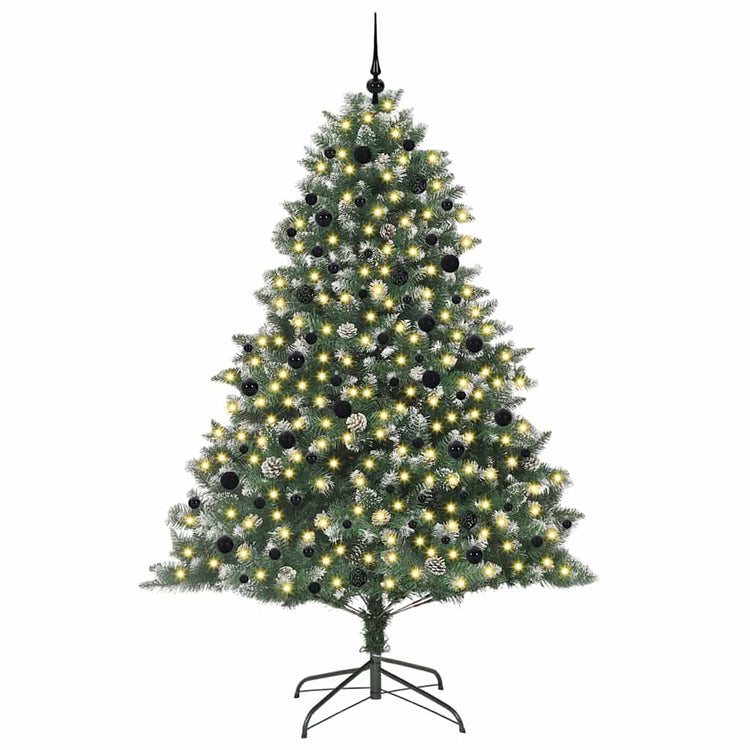 Vidaxx künstlicher Weihnachtsbaum mit 300 LEDs grün, 240 cm PVC und Kunststoff und Stahl