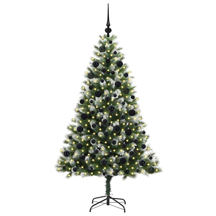 Vidaxl künstlicher aufklappbarer Weihnachtsbaum mit Schnee bedeckt 180 cm