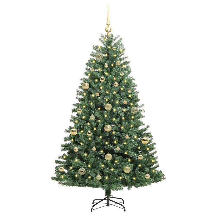 Vidaxx künstlicher klappbarer Weihnachtsbaum grün 150 cm PVC und Metall