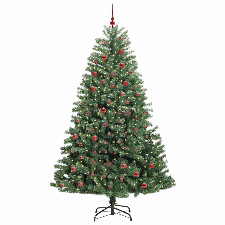 Vidaxx künstlicher klappbarer Weihnachtsbaum grün 210 cm PVC und Metall