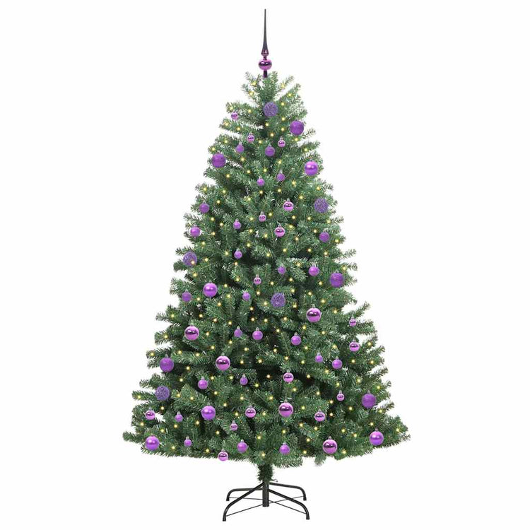 Vidaxx künstlicher klappbarer Weihnachtsbaum grün 210 cm PVC und Metall