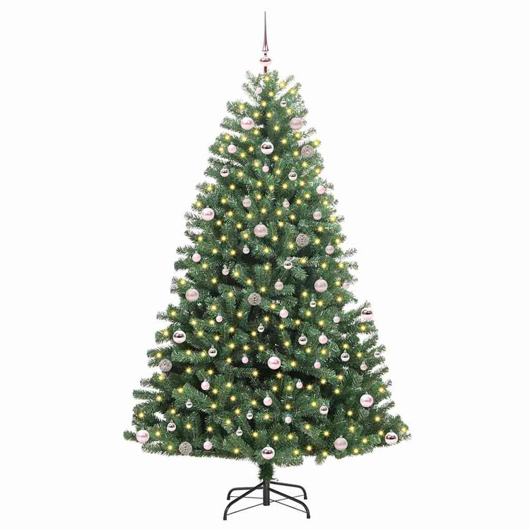 Vidaxx künstlicher klappbarer Weihnachtsbaum grün 240 cm PVC und Metall