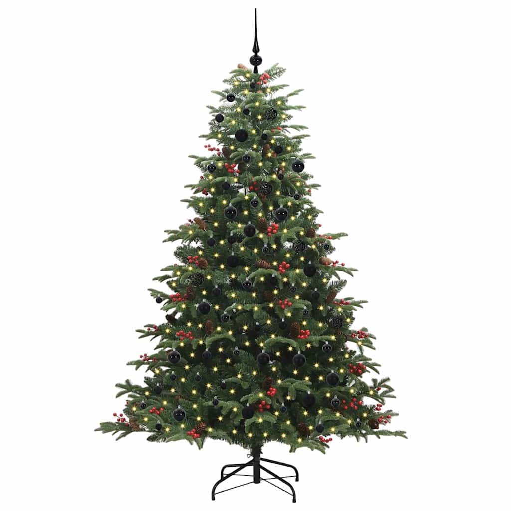 Vidaxx künstlicher Weihnachtsbaum grün 210 cm PVC und Metall und Kunststoff