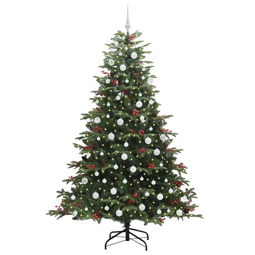 Vidaxx künstlicher Weihnachtsbaum grün 210 cm PVC und Metall und Kunststoff