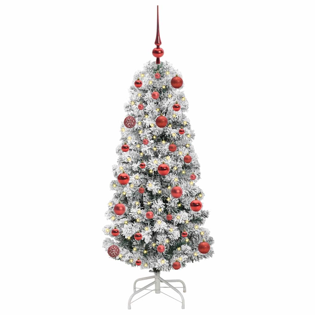 Vidaxx künstlicher klappbarer Weihnachtsbaum grün und weiß 120 cm