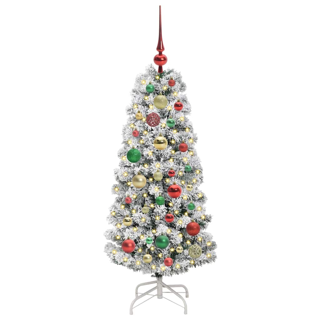 Vidaxx künstlicher klappbarer Weihnachtsbaum grün und weiß 120 cm