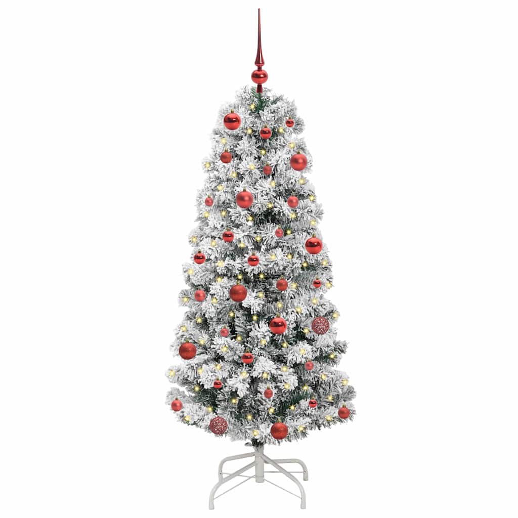 Vidaxx künstlicher klappbarer Weihnachtsbaum grün und weiß 150 cm
