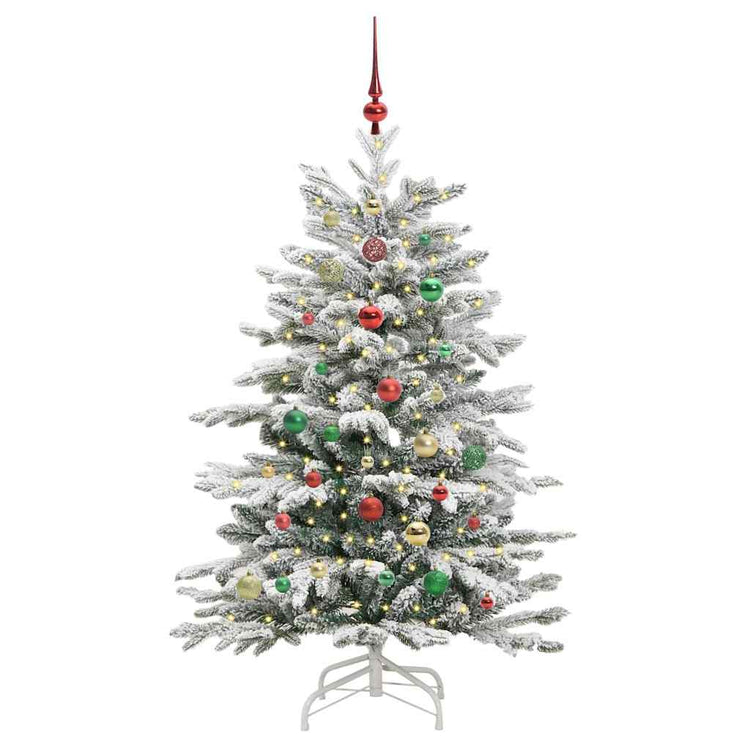 Vidaxx künstlicher klappbarer Weihnachtsbaum weiß 150 cm PE und PVC